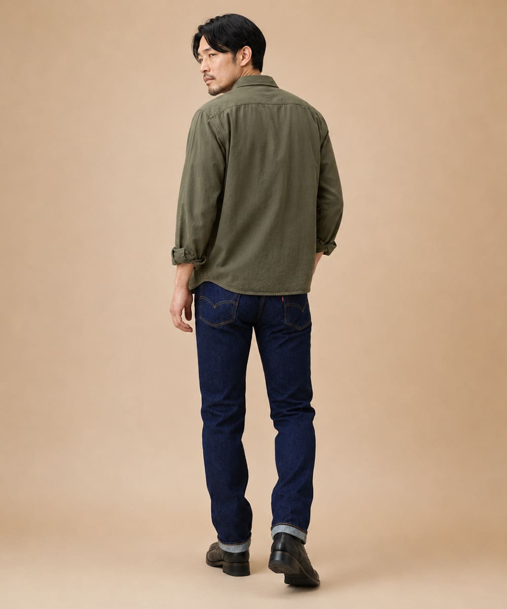 Levi's 501 セルビッジデニム ボタンフライ ストレート デニムパンツ（赤耳）