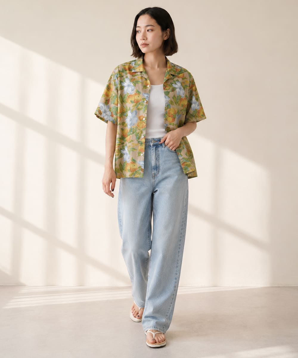 Levi's オープンカラー サンセット キャンプシャツ リヨセル ボタニカル柄 005H50008 画像10