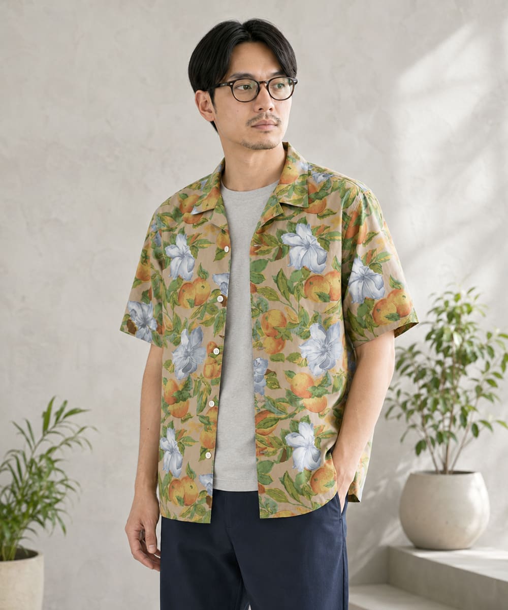 Levi's オープンカラー サンセット キャンプシャツ リヨセル ボタニカル柄 005H50008 画像6
