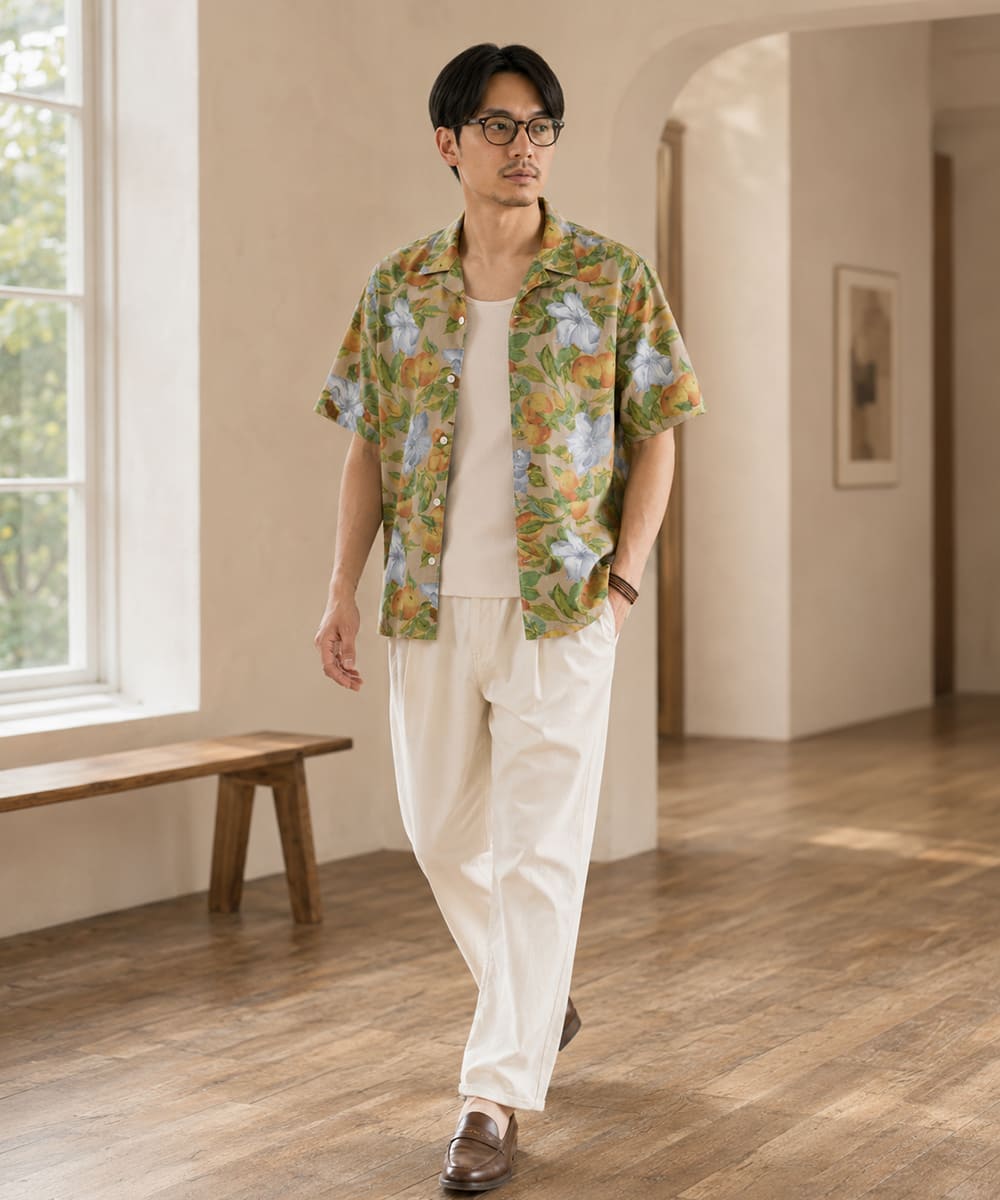 Levi's オープンカラー サンセット キャンプシャツ リヨセル ボタニカル柄 005H50008 画像8
