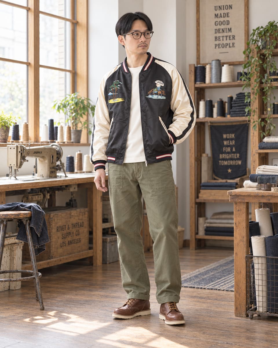 STUDIO D'ARTISAN リバーシブル スーベニアジャケット（スカジャン） 4663 画像7
