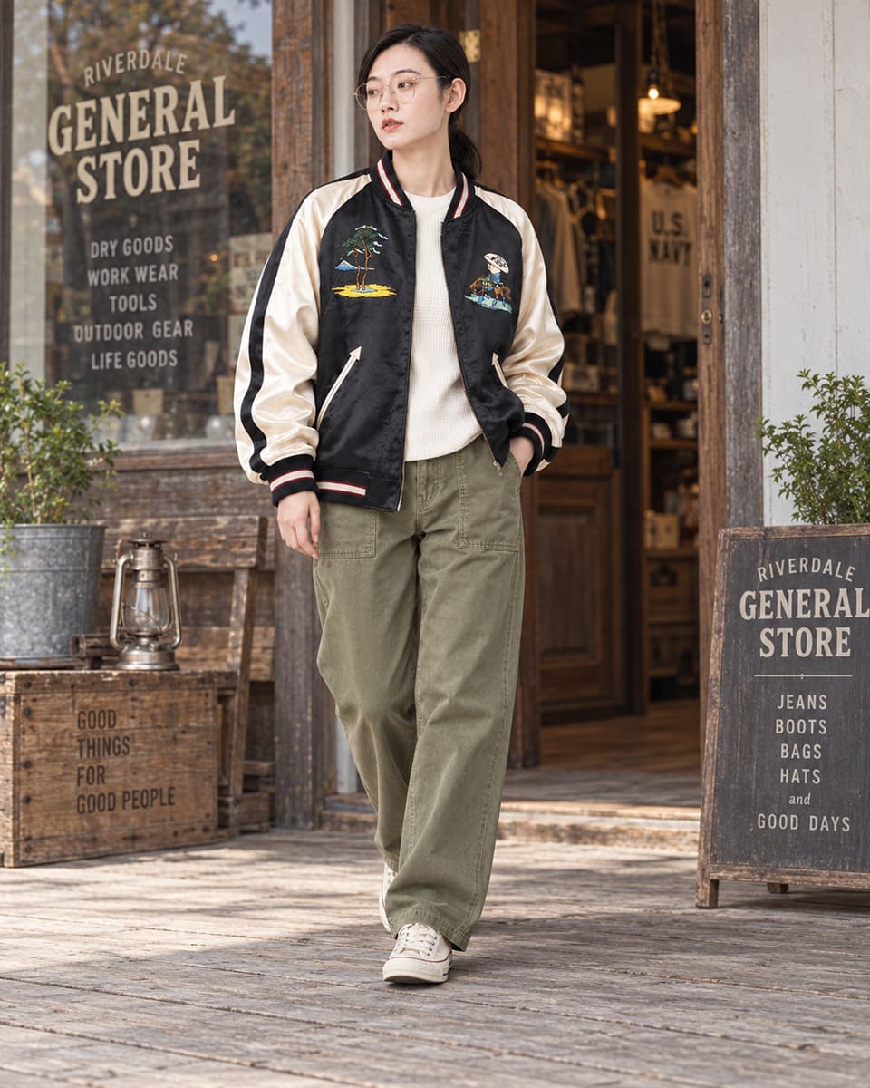 STUDIO D'ARTISAN リバーシブル スーベニアジャケット（スカジャン） 4663 画像9