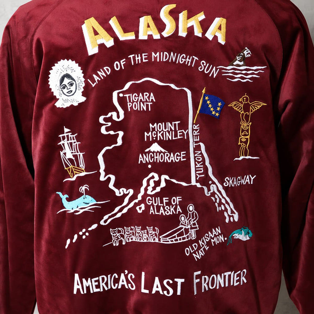 HOUSTON 51619 ALASKA MAP 別珍スカジャン 13