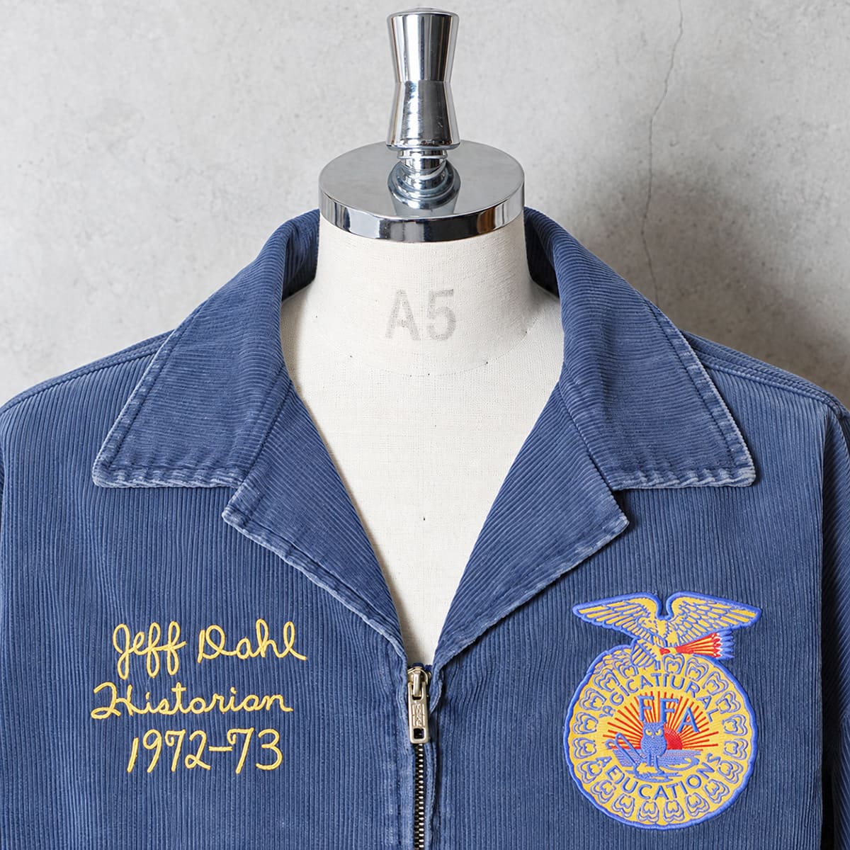 HOUSTON 51654 WASHED CORDUROY FFA JACKET ネイビー 画像12
