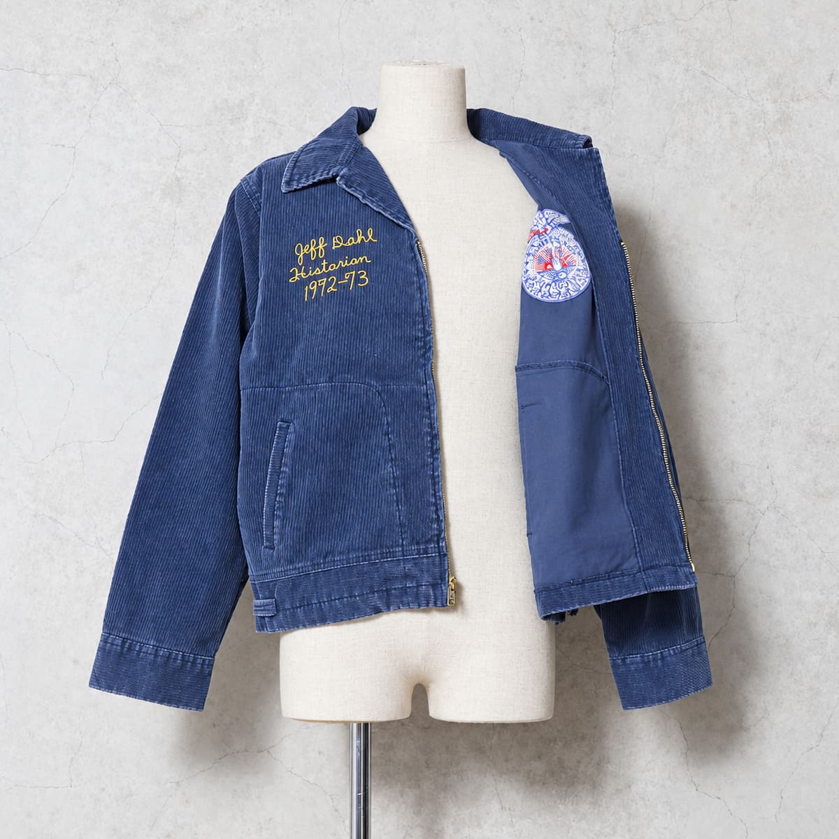 HOUSTON 51654 WASHED CORDUROY FFA JACKET ネイビー 画像17