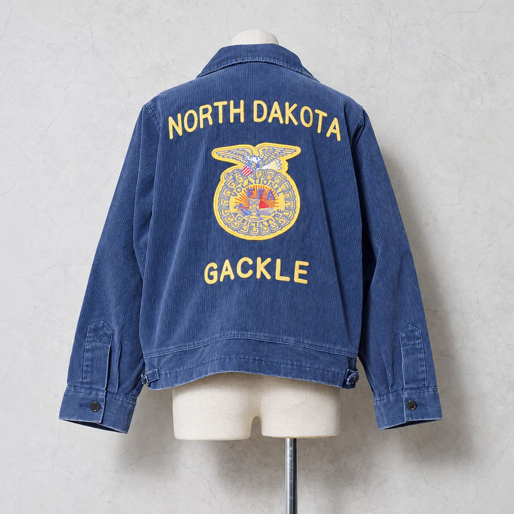 HOUSTON 51654 WASHED CORDUROY FFA JACKET ネイビー 画像18