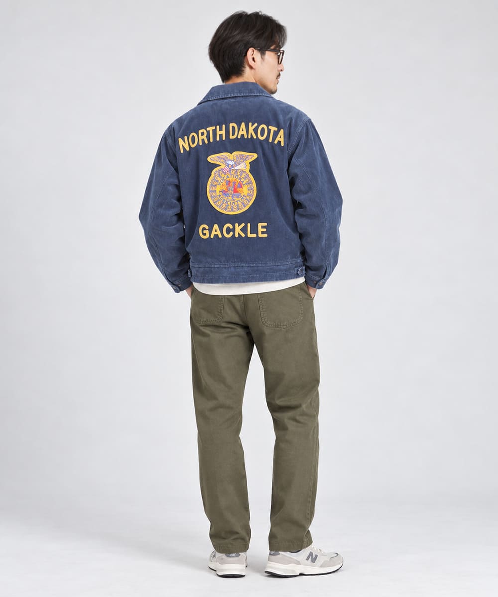 HOUSTON 51654 WASHED CORDUROY FFA JACKET ネイビー 画像8