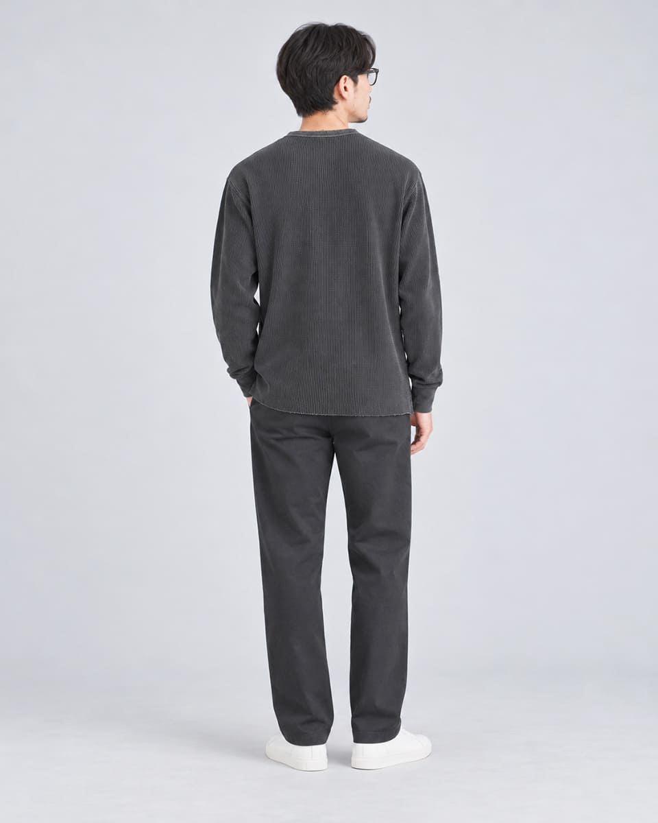 Healthknit 52020 サーマルキング ワッフル ヘンリーネック 長袖 12
