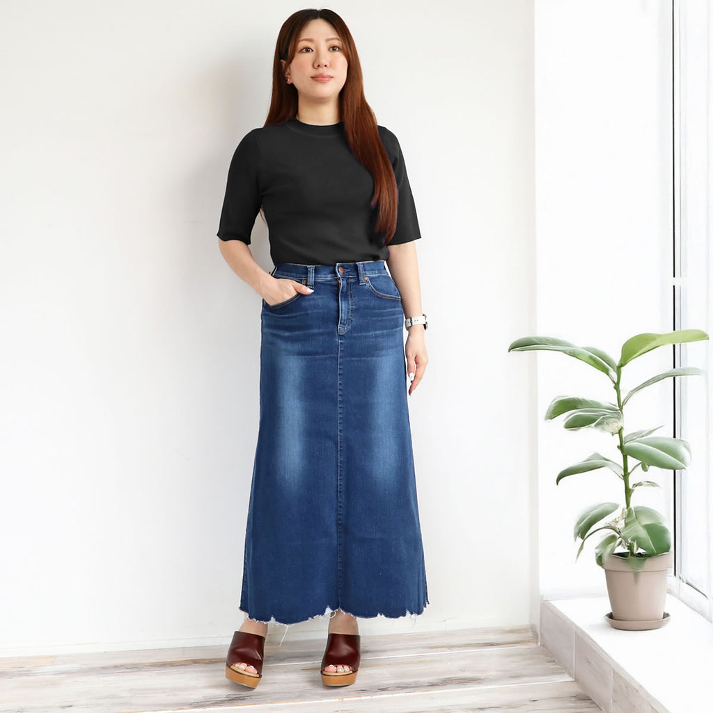 クロッシェ コンパクトニット CLOCHE 5分袖 ニット トップス ( 652-85509 552-85512 ) コンパクトシルエット 夏ニット 裾スリット 通勤コーデ ストレッチ インナー レディース クロシェ カジュアル キレイめ おしゃれ 画像15