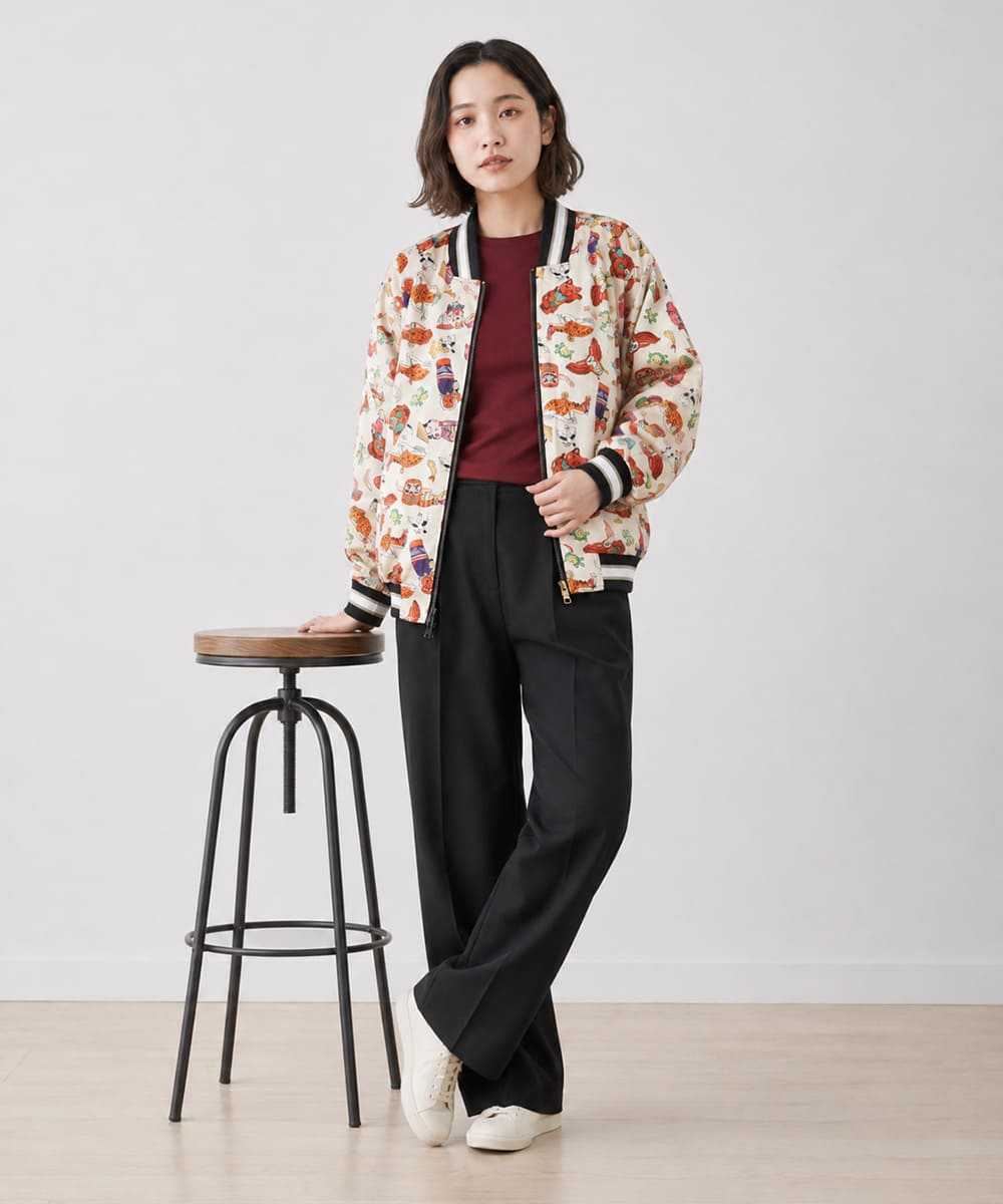 倭物やカヤ×鈴木ひょっとこ 龍虎 スカジャン リバーシブルジャケット - 画像12
