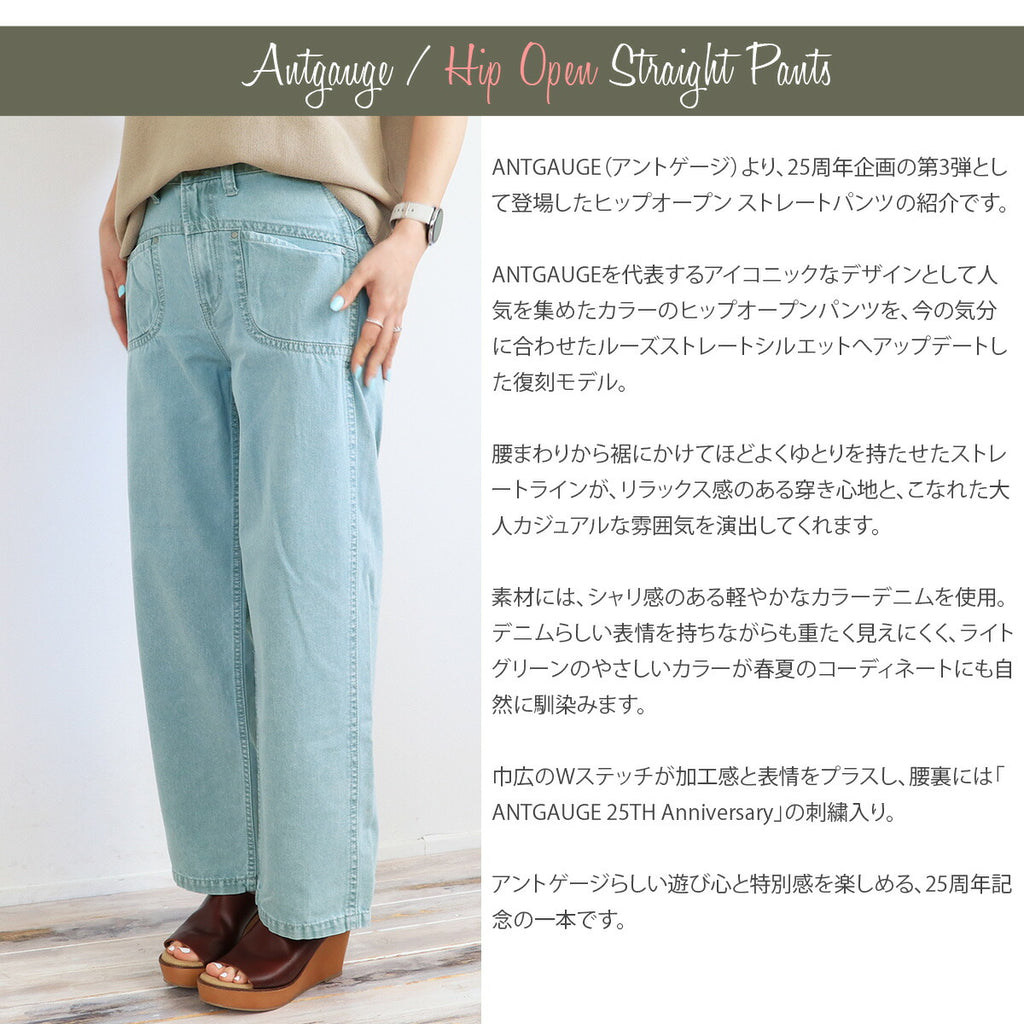 ANTGAUGE C0484 フロントポケット ウエスト ディテール