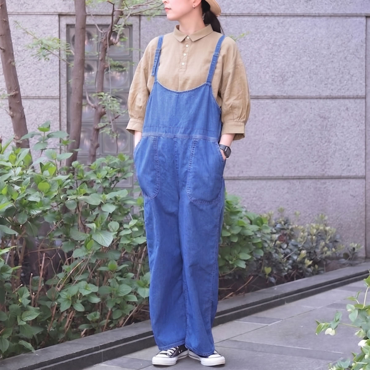 6分袖デザイン 手首すっきり見え