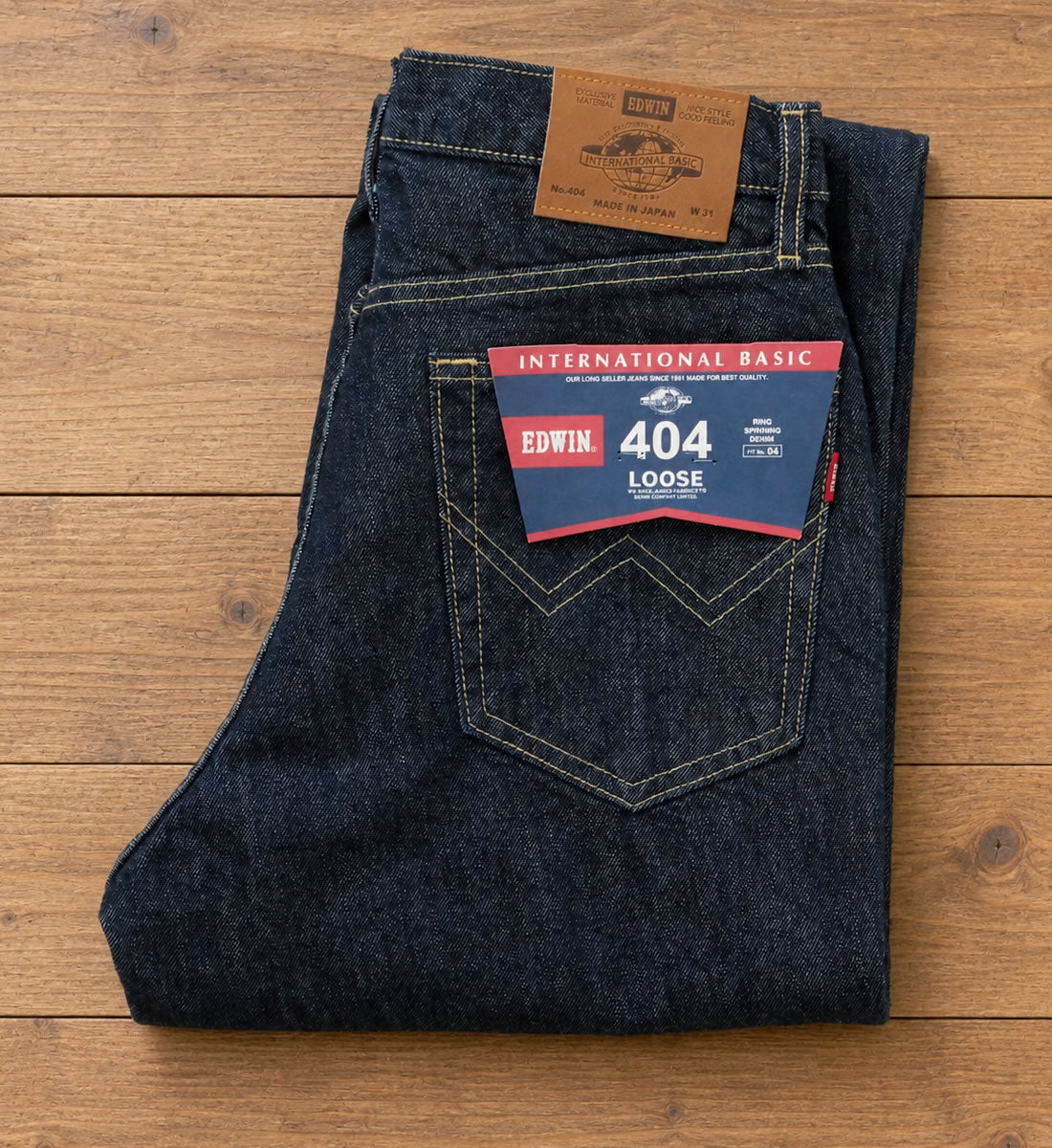 EDWIN インターナショナルベーシック 404 ゆったりストレート メンズ デニムパンツ（E404-300 ワンウォッシュ） 15