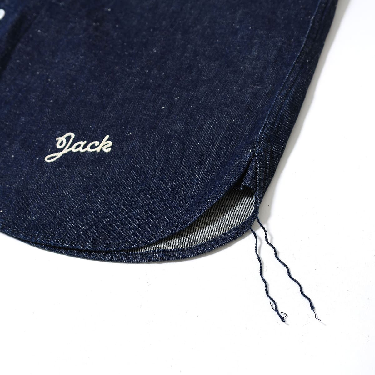 FOB FACTORY デニム ベースボールシャツ F3490 【日本製】綿麻 8oz ライトオンス 半袖 シャツ ボックスシルエット