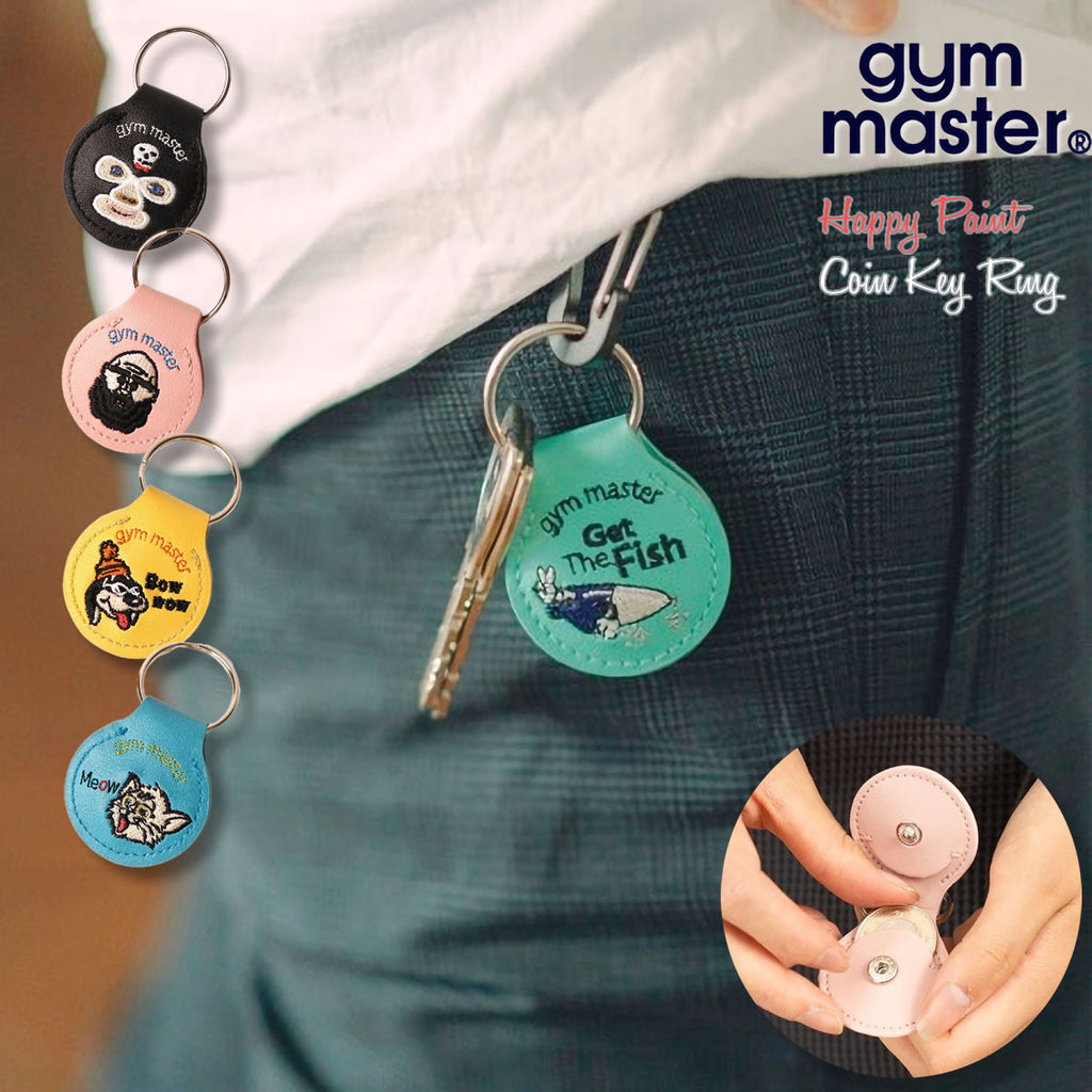 ジムマスター Gym Master 覆面レスラー おじさん ハッピー刺繍コインキーホルダー (G821649)