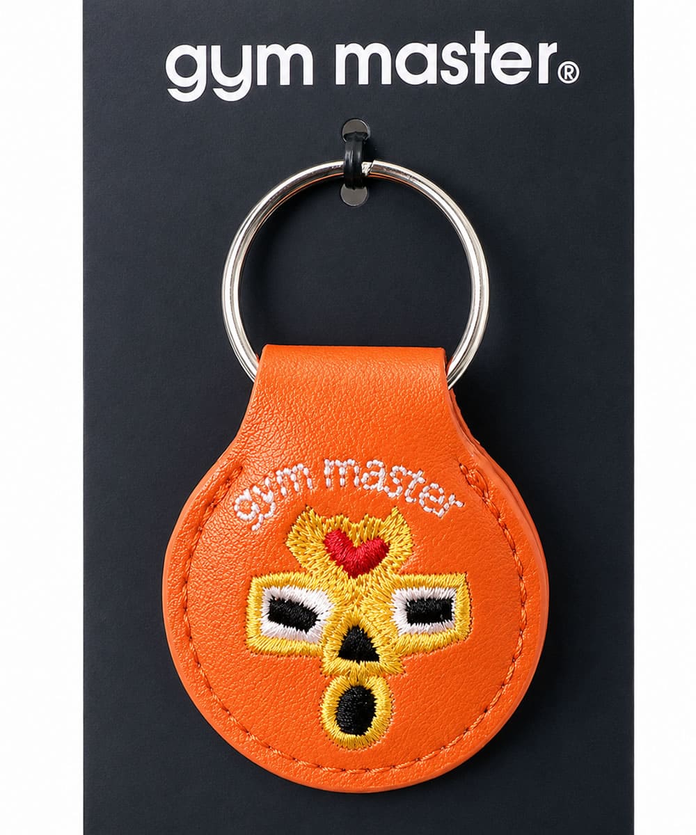 ジムマスター Gym Master 覆面レスラー おじさん ハッピー刺繍コインキーホルダー (G821649)