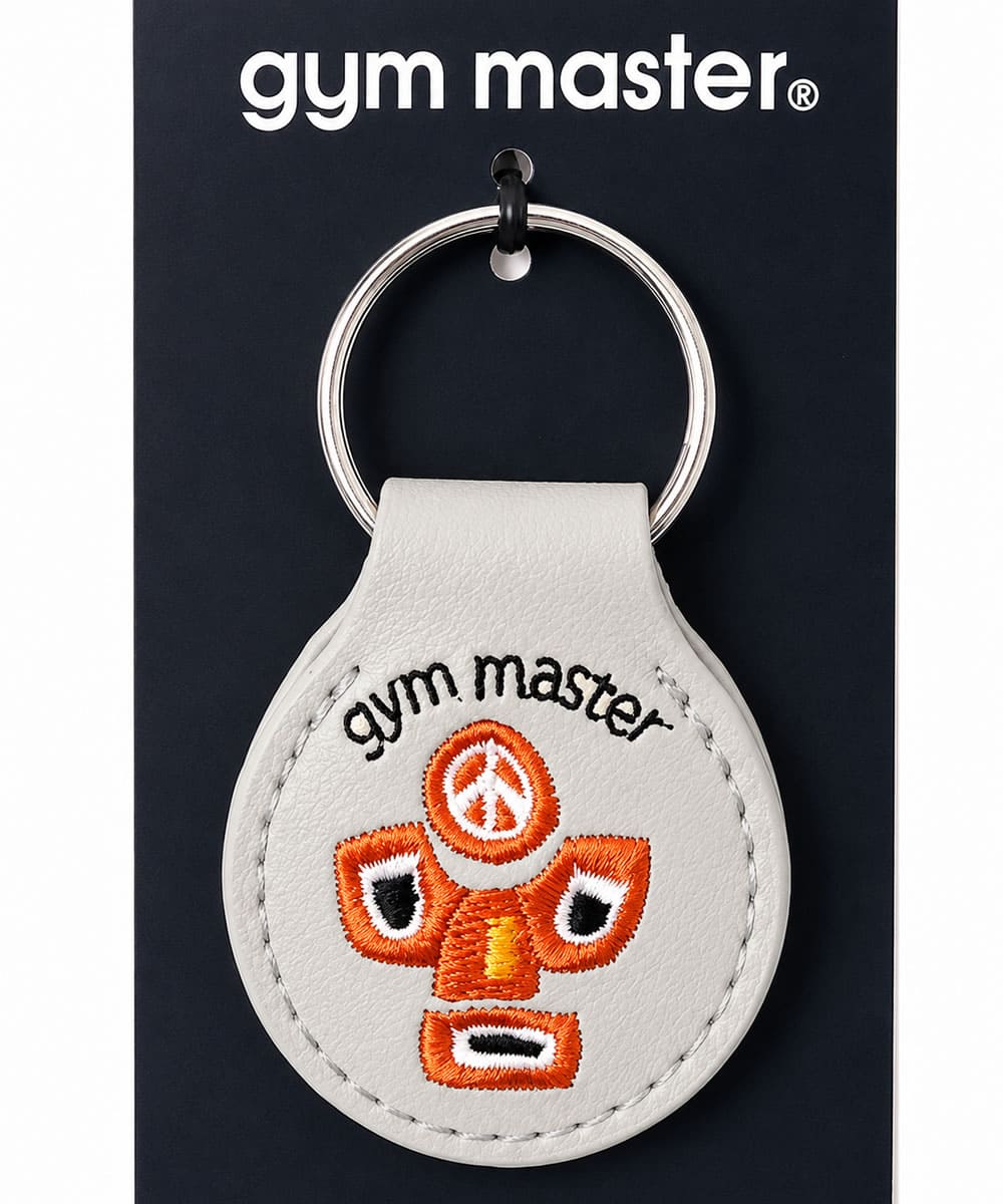 ジムマスター Gym Master 覆面レスラー おじさん ハッピー刺繍コインキーホルダー (G821649)