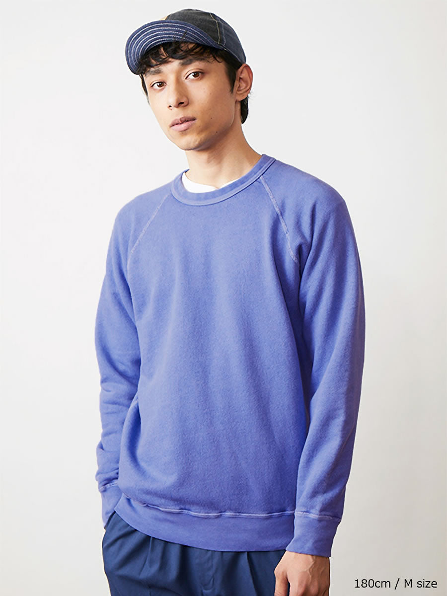 GOOD ON グッドオン 長袖 ピグメントダイ ラグランクルー スウェットシャツ GOBW-101