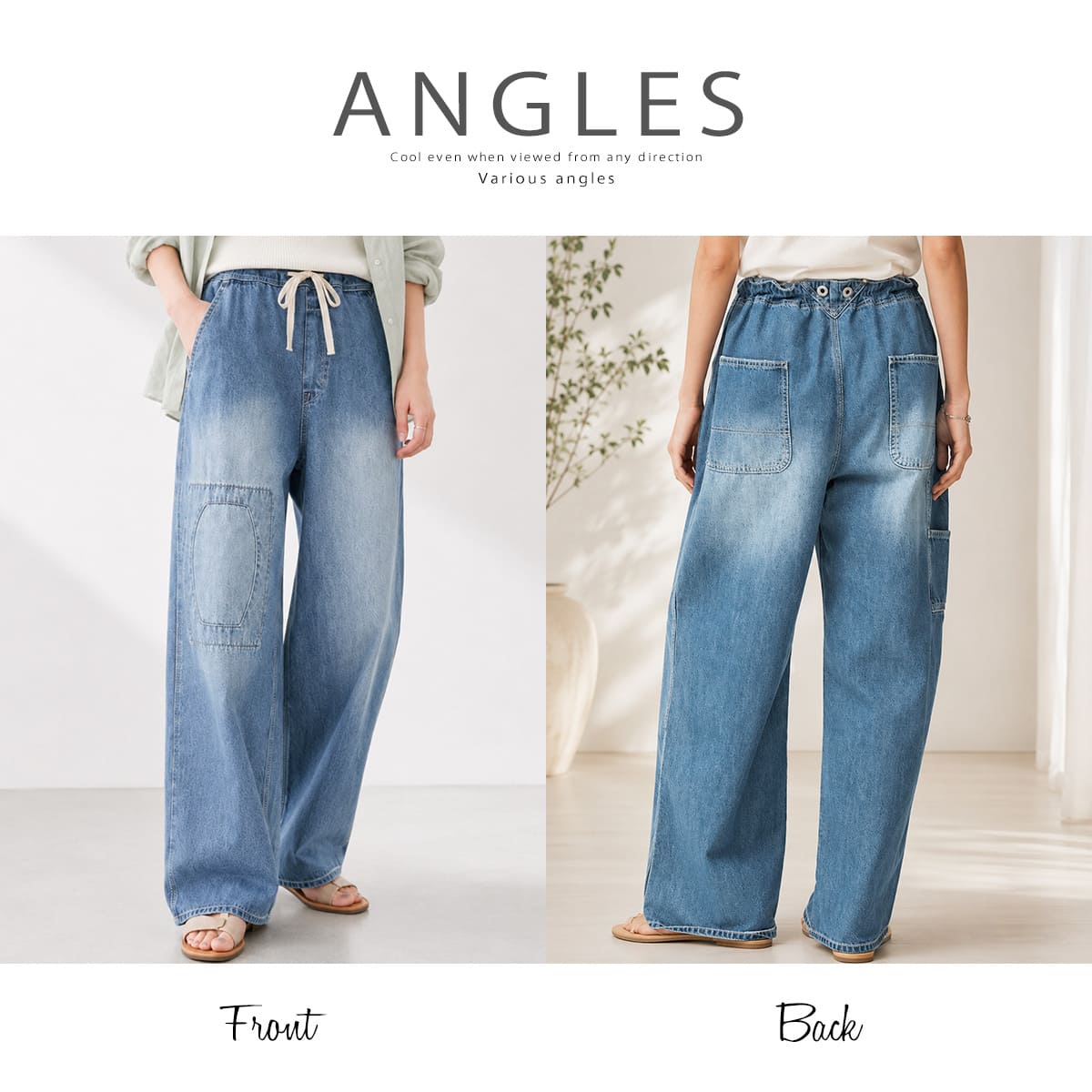 JOHNBULL ジョンブル ライトデニム ビブレスワークパンツ レディース デニムパンツ イージーパンツ ワイドパンツ 8オンス ダメージ加工 リペア加工 ヴィンテージ ワークパンツ ゆったり JL262P07