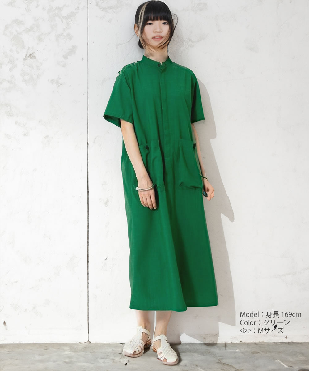 ジョンブル リネンライク スラブワンピース レディース Johnbull JL242W02