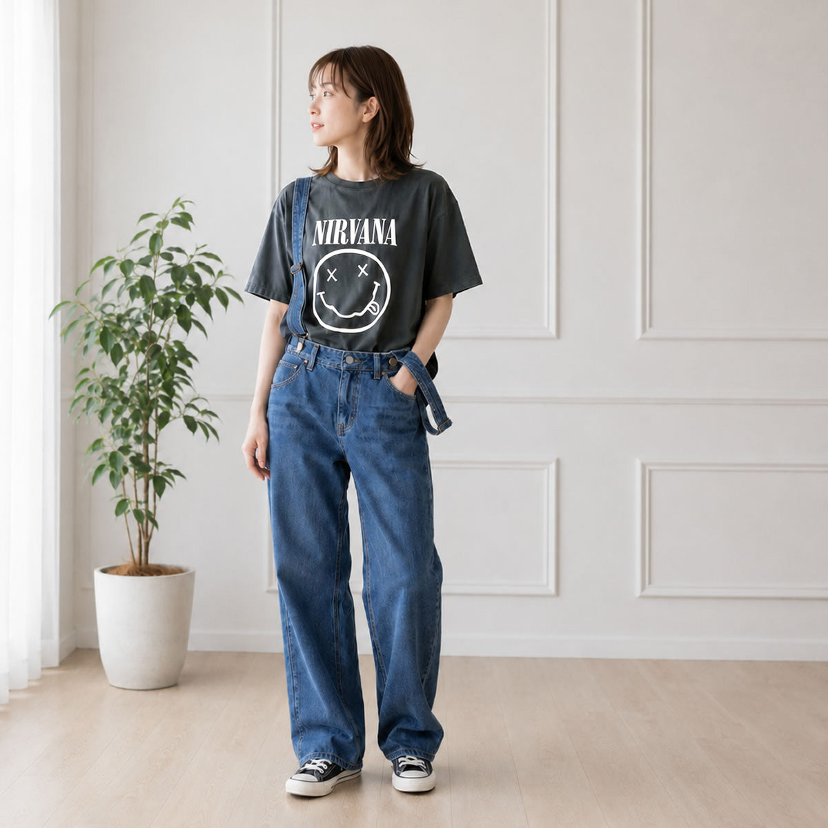 ブラック Sサイズ レディース着用イメージ