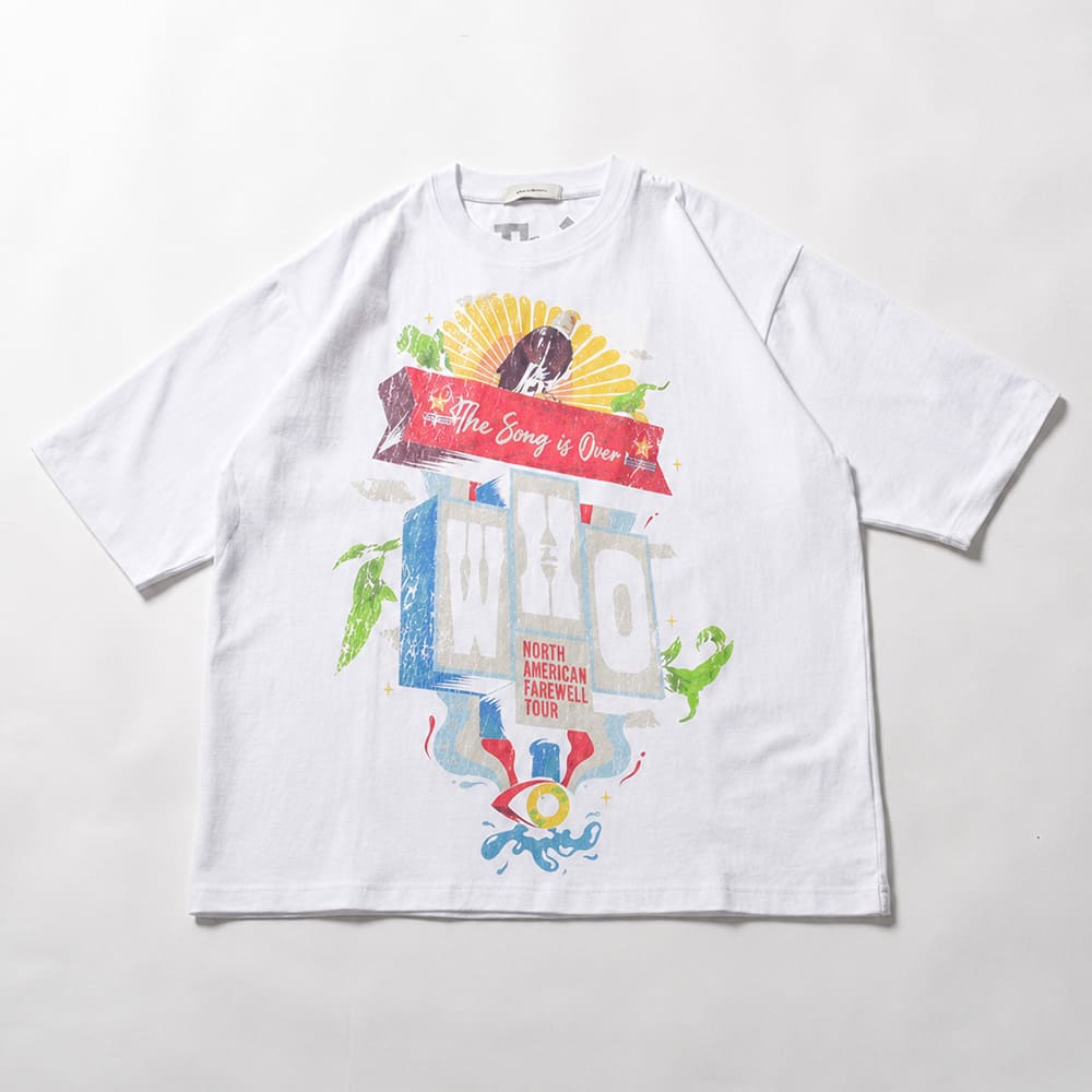 【クーポン配布中】JOHNBULL ジョンブル The Who ザ・フー オリジナルTシャツ メンズ レディース ユニセックス 半袖 プリントTシャツ ロックT バンドT ゆったり JT263C32 アメカジ おしゃれ NORTH SMRRICAN FAREWELL TOUR アーベン おしゃれ アーベン_jnb_mtt
