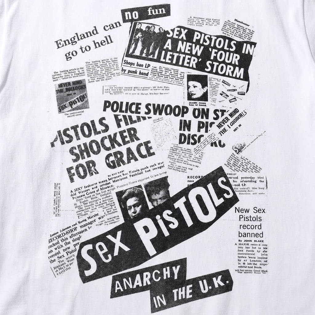 【クーポン配布中】JOHNBULL ジョンブル Sex Pistols セックスピストルズ newspaper T Tシャツ メンズ レディース ユニセックス 半袖アーティストTシャツ ロック バンドTシャツ パンクロック グラフィックTシャツ ゆったり アメカジ おしゃれ アーベン_jnb_mtt