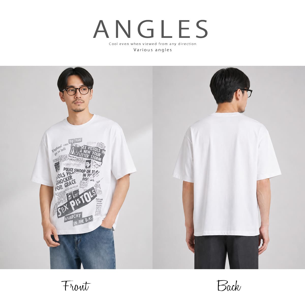 【クーポン配布中】JOHNBULL ジョンブル Sex Pistols セックスピストルズ newspaper T Tシャツ メンズ レディース ユニセックス 半袖アーティストTシャツ ロック バンドTシャツ パンクロック グラフィックTシャツ ゆったり アメカジ おしゃれ アーベン_jnb_mtt