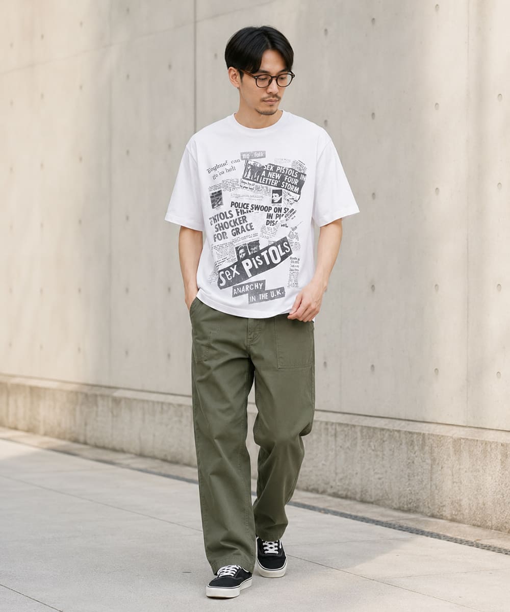 【クーポン配布中】JOHNBULL ジョンブル Sex Pistols セックスピストルズ newspaper T Tシャツ メンズ レディース ユニセックス 半袖アーティストTシャツ ロック バンドTシャツ パンクロック グラフィックTシャツ ゆったり アメカジ おしゃれ アーベン_jnb_mtt