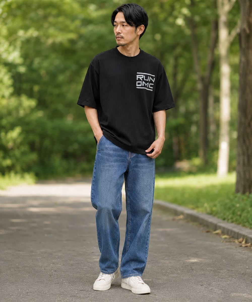 【クーポン配布中】JOHNBULL ジョンブル RUN DMC Tシャツ メンズ レディース 半袖 プリントTシャツ アーティストTシャツ バンドTシャツ ロックTシャツ ヒップホップ Run-D.M.C. ユニセックス オーバーサイズ アメカジ ストリート おしゃれ アーベン_jnb_mtt