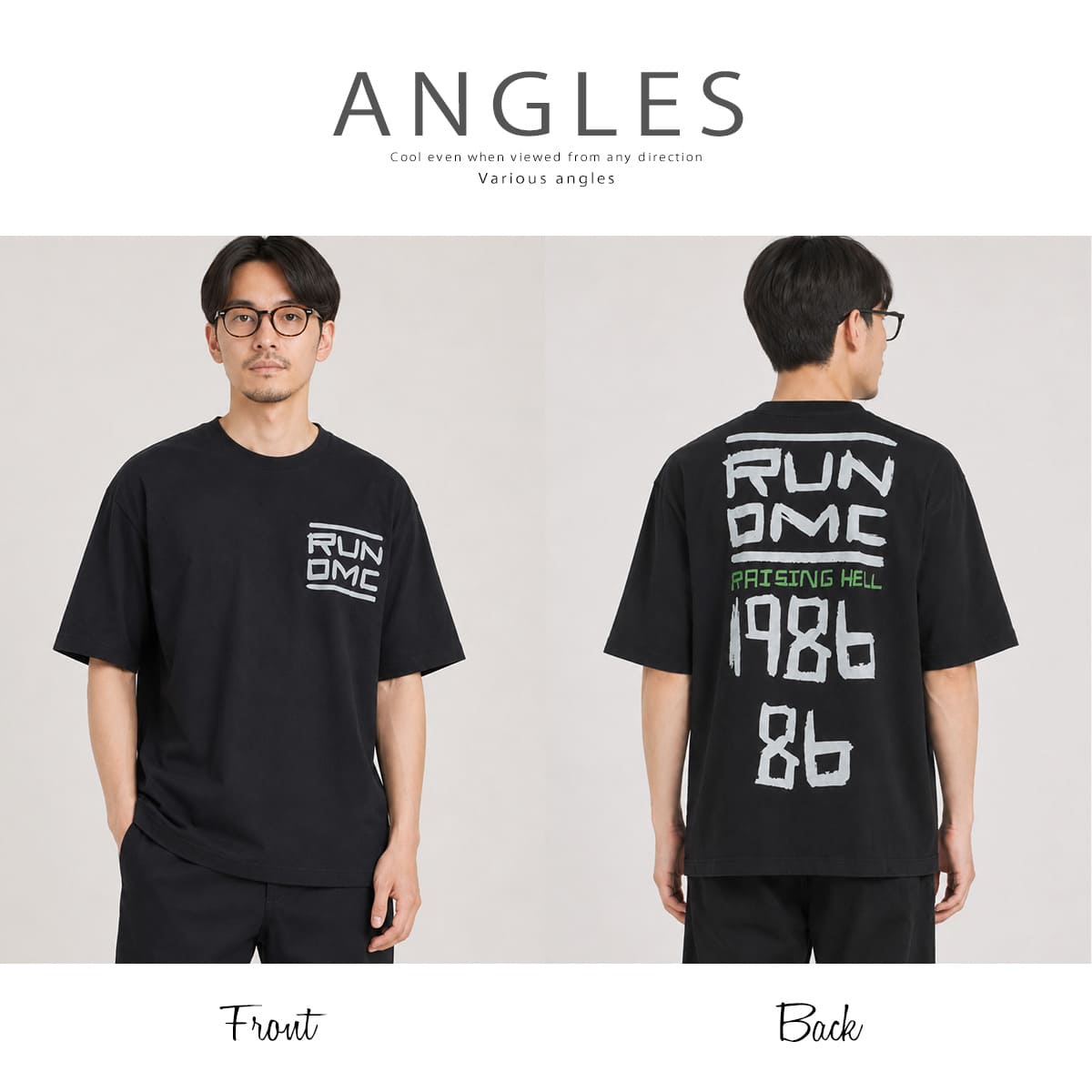 【クーポン配布中】JOHNBULL ジョンブル RUN DMC Tシャツ メンズ レディース 半袖 プリントTシャツ アーティストTシャツ バンドTシャツ ロックTシャツ ヒップホップ Run-D.M.C. ユニセックス オーバーサイズ アメカジ ストリート おしゃれ アーベン_jnb_mtt