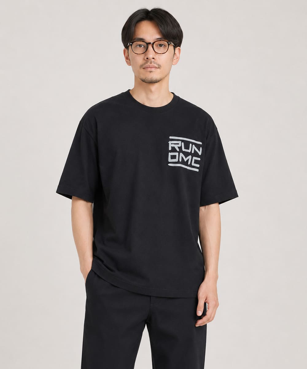 【クーポン配布中】JOHNBULL ジョンブル RUN DMC Tシャツ メンズ レディース 半袖 プリントTシャツ アーティストTシャツ バンドTシャツ ロックTシャツ ヒップホップ Run-D.M.C. ユニセックス オーバーサイズ アメカジ ストリート おしゃれ アーベン_jnb_mtt
