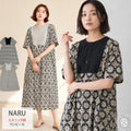 NARU ナル 60ローン エスニック柄 切替 ワンピース 655926