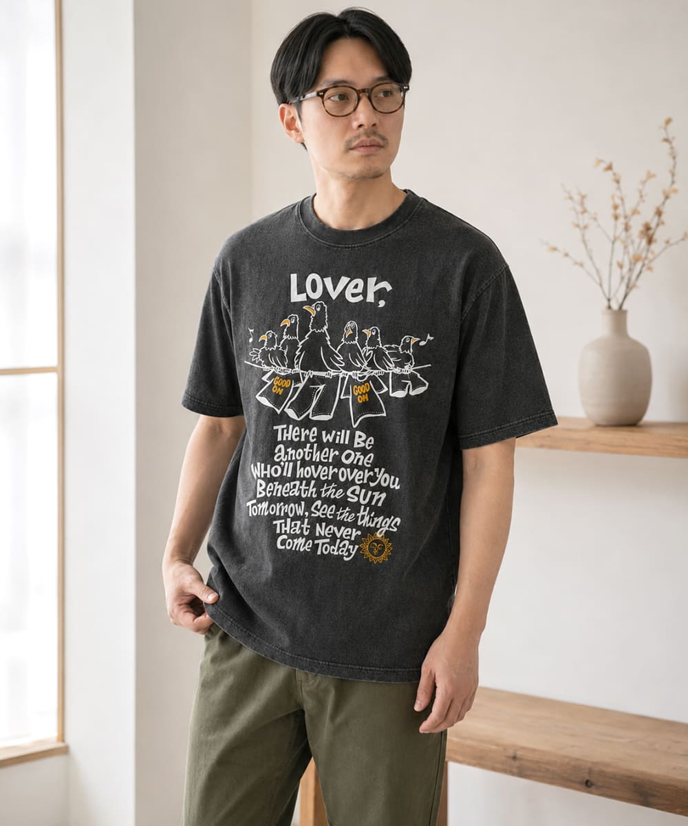 【数量限定】GOOD ON グッドオン × hirockshow コラボ スリーバードショートスリーブTシャツ (OLSS1289P)