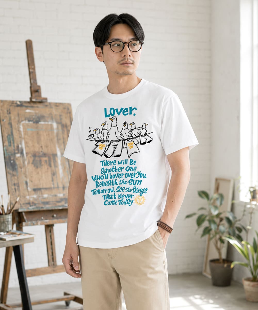 【数量限定】GOOD ON グッドオン × hirockshow コラボ スリーバードショートスリーブTシャツ (OLSS1289P)