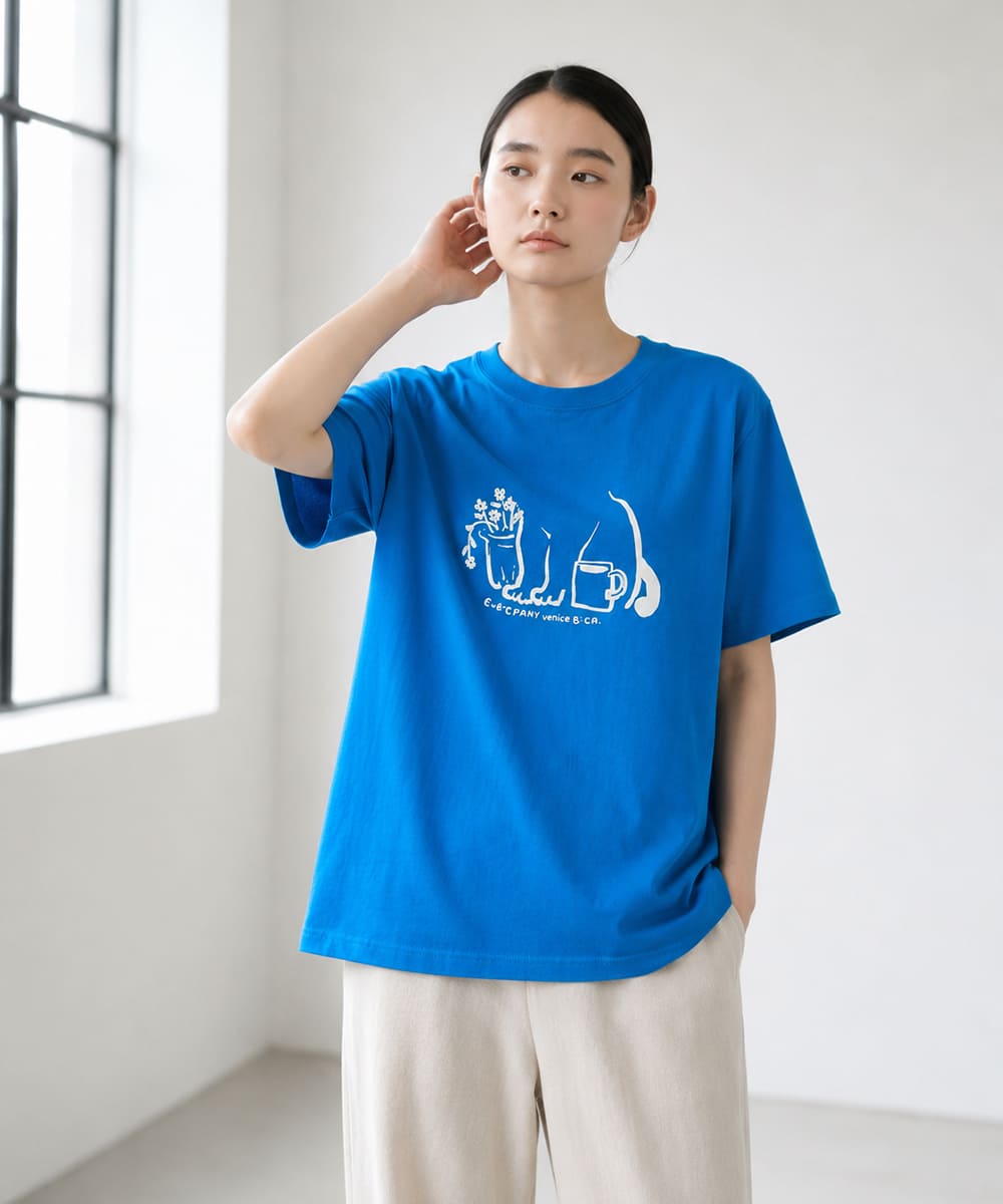 GOOD ON グッドオン デイリーウィズキャット ショートスリーブTシャツ Daily with Cat