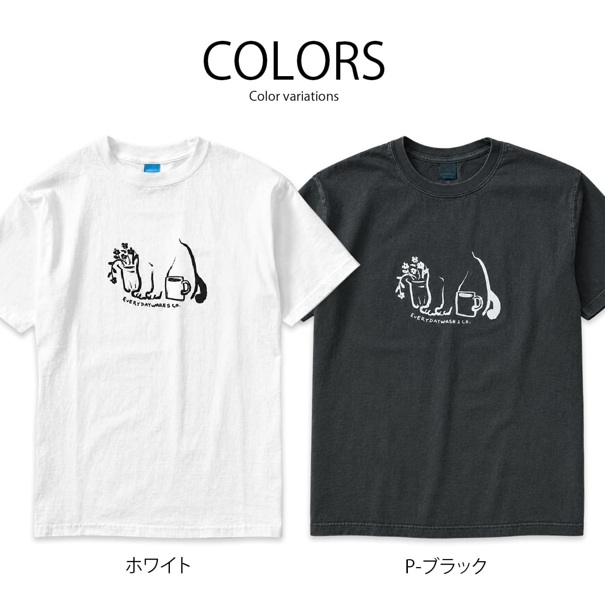 GOOD ON グッドオン デイリーウィズキャット ショートスリーブTシャツ Daily with Cat