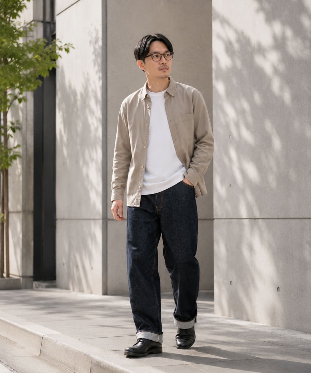STUDIO D'ARTISAN SD-104 100番台15oz右綾セルヴィッジデニム リラックスワイドストレートジーンズ