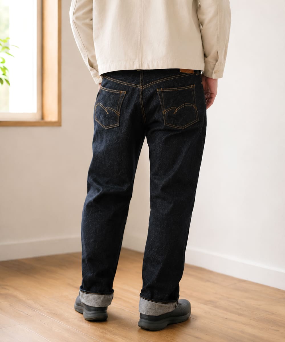 STUDIO D'ARTISAN SD-104 100番台15oz右綾セルヴィッジデニム リラックスワイドストレートジーンズ