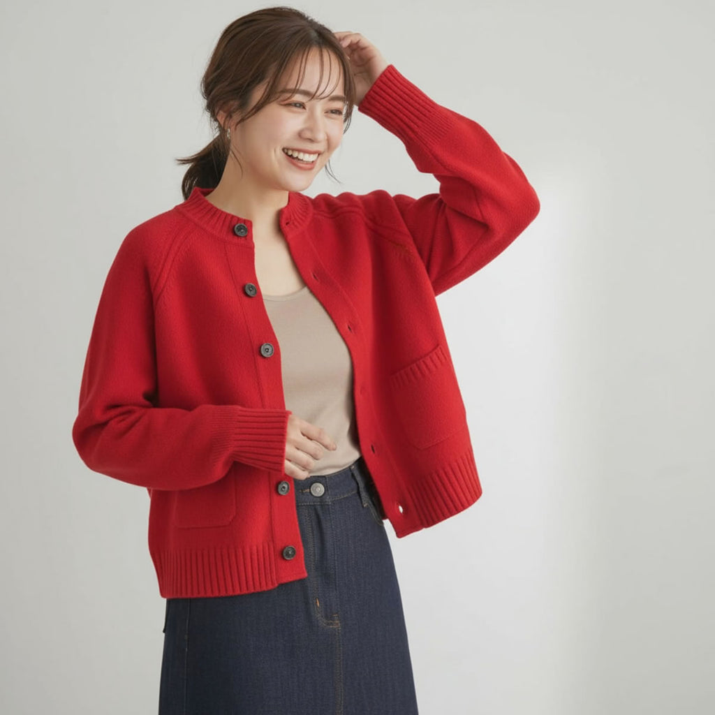 to touch トゥータッチ OTA KNIT ソフトウール ハイネックカーディガン TO21K-06 画像13