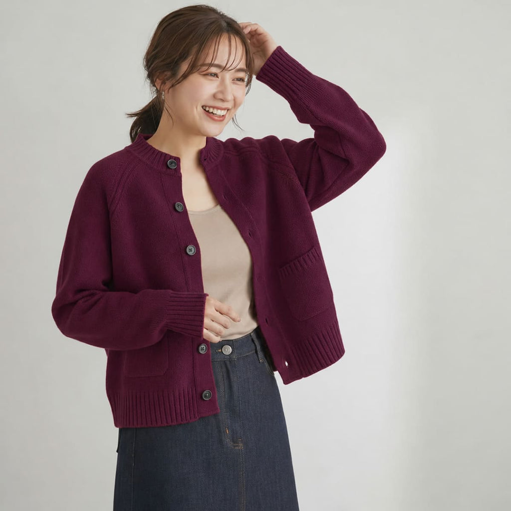to touch トゥータッチ OTA KNIT ソフトウール ハイネックカーディガン TO21K-06 画像20
