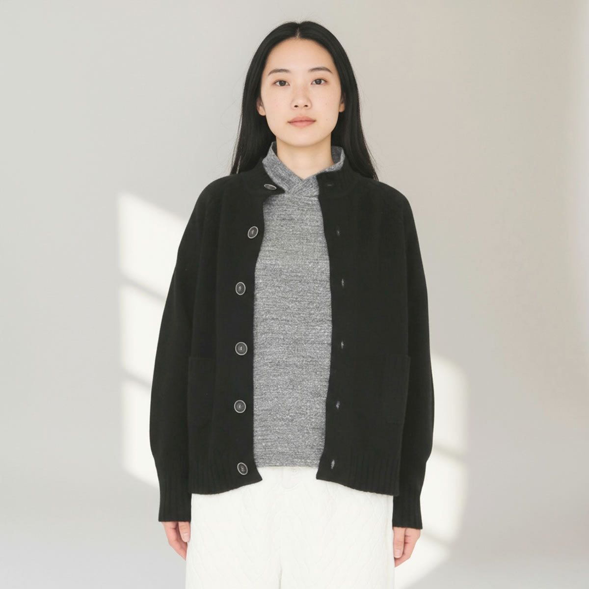 to touch トゥータッチ OTA KNIT ソフトウール ハイネックカーディガン TO21K-06 画像8